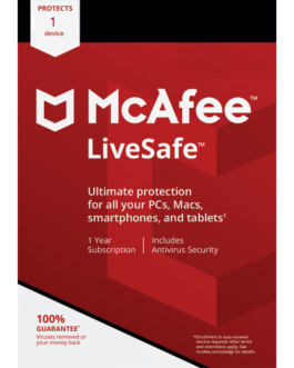 McAfee LiveSafe – 1 Device / 1-Year